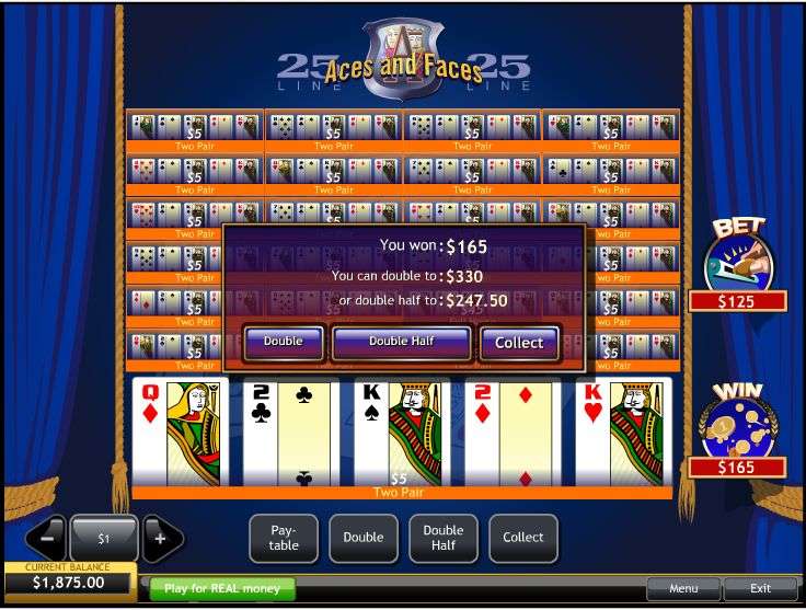 25 line Aces and Faces by Playtech