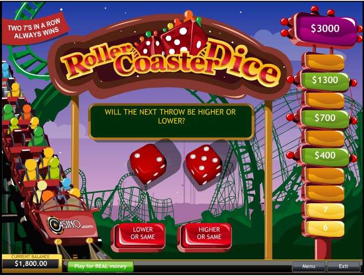 Roller Coaster Dice by Playtech