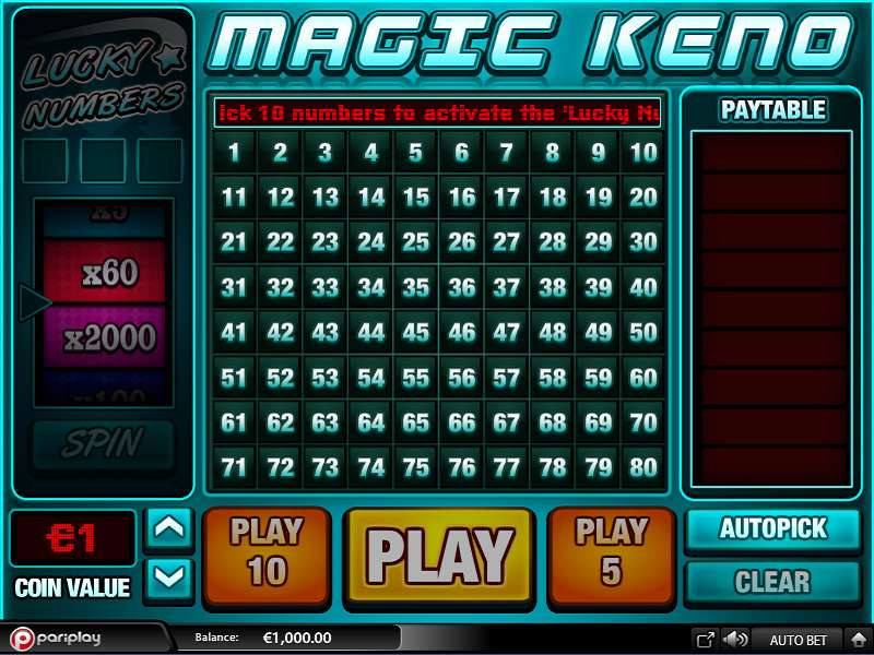 Magic Keno by Wizard Games