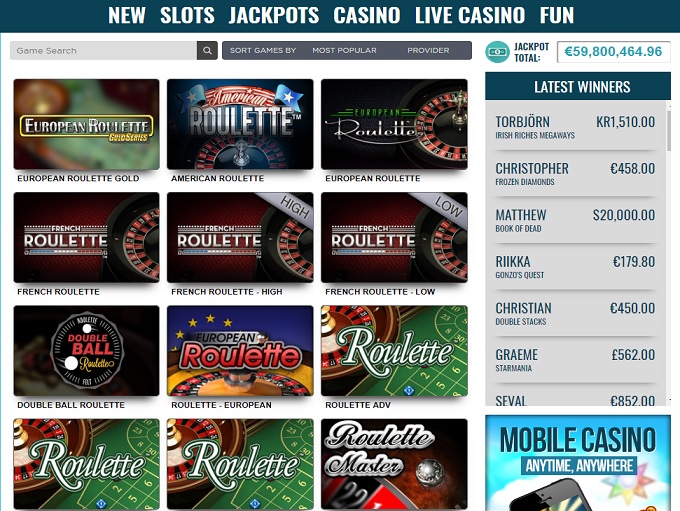 Island online casino games