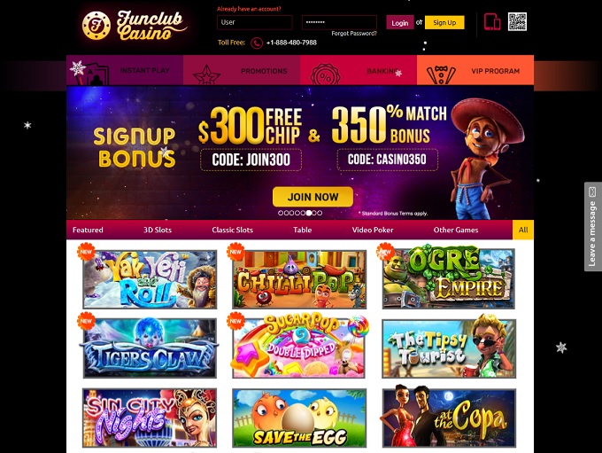 Funclub casino no deposit codes