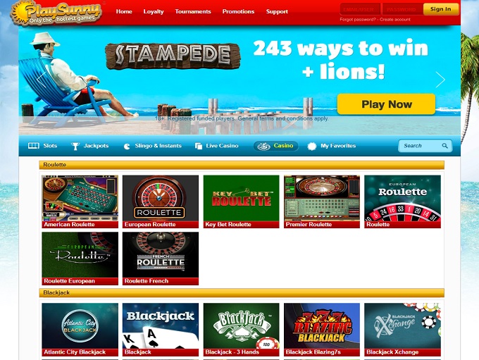 Playsunny casino no deposit online casino