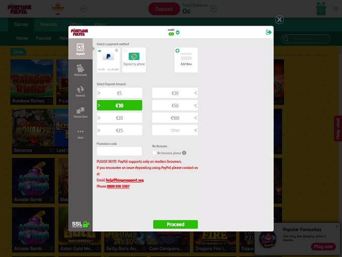 Fortune Fiesta Online Casino Review