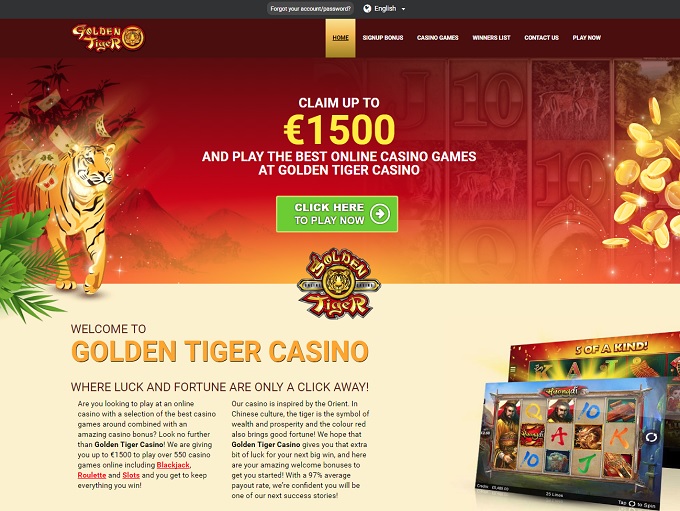 golden tiger casino games