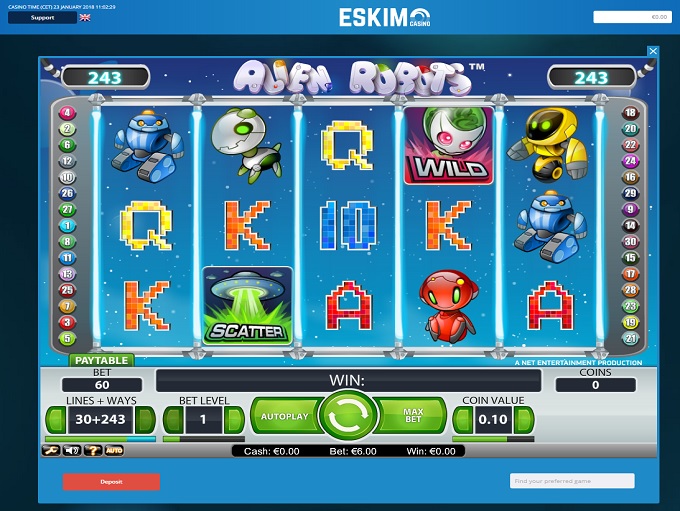 мобильная версия ESKIMO Casino