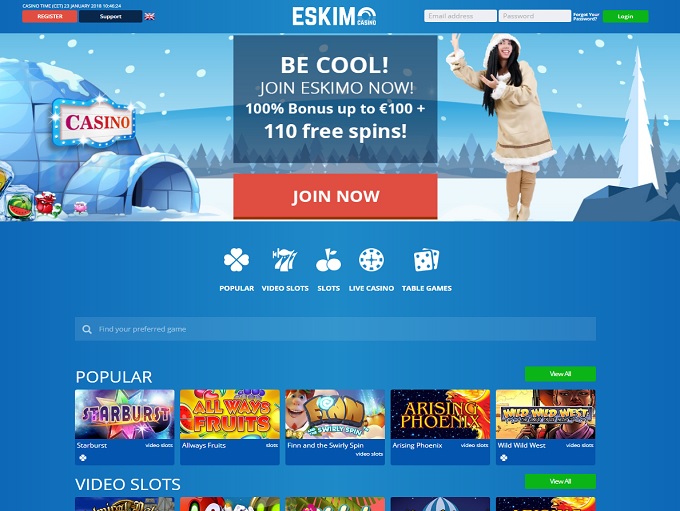 официальный сайт ESKIMO Casino
