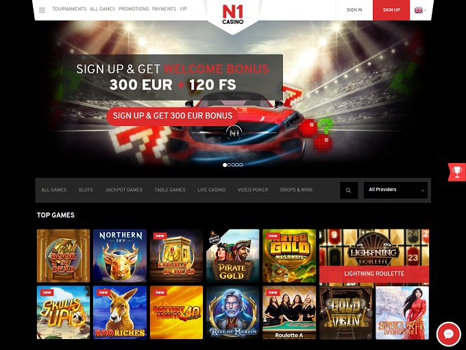 бесплатные вращения N1 Casino 10 руб