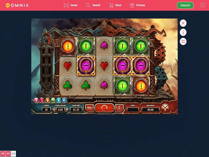 omnia casino free spins