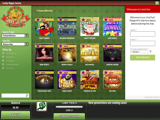 Lucky Hippo Casino Online Casino Review