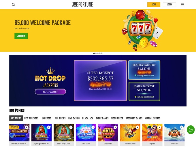 Joe Fortune Casino Online Casino Review