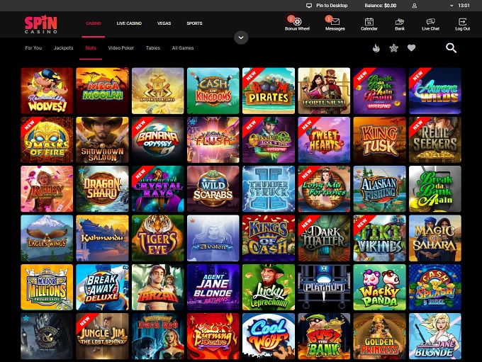 Spin casino online casino free