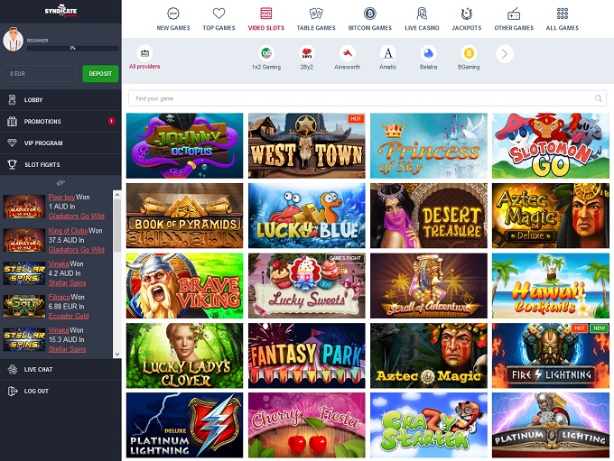 syndicate casino 25 free spins