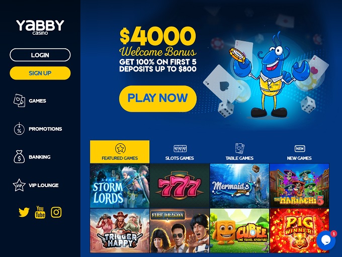 Yabby casino no rules bonus