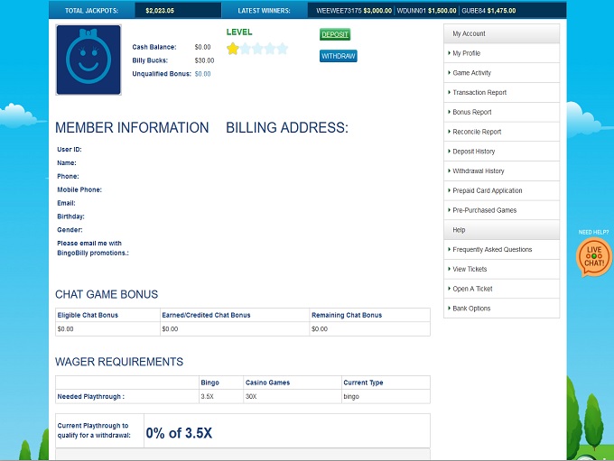 Bingo Billy Casino Online Casino Review