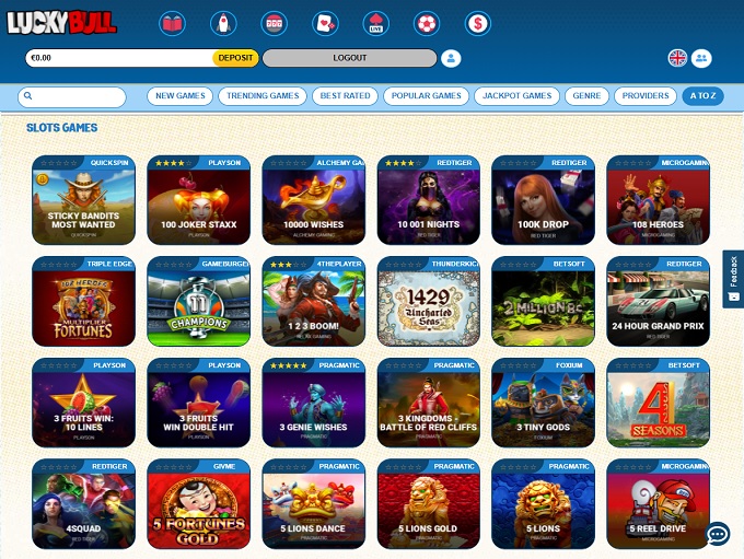 Lucky Bull Casino Online Casino Review