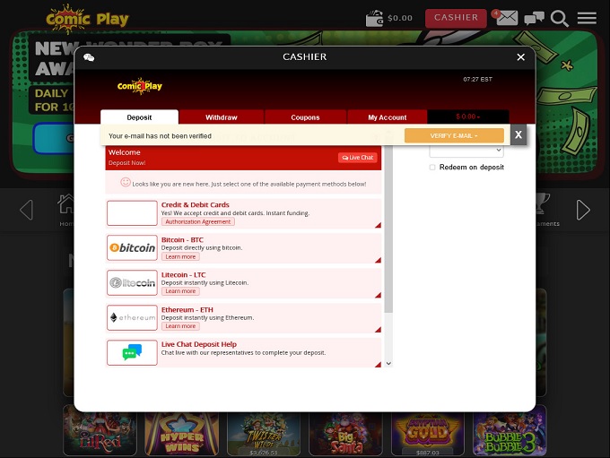 Comicplay Casino Online Casino Review