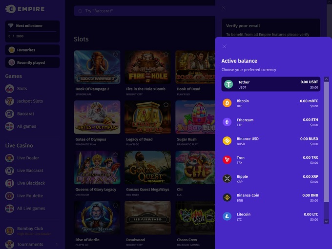 Empire.io Casino Online Casino Review