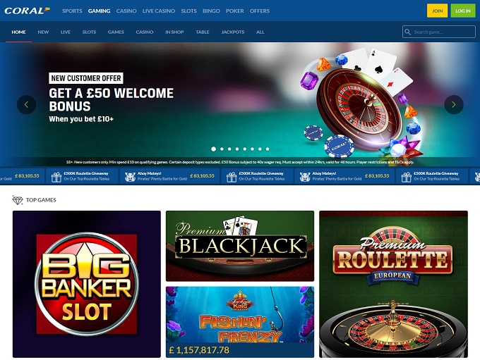 Coral casino free spins games