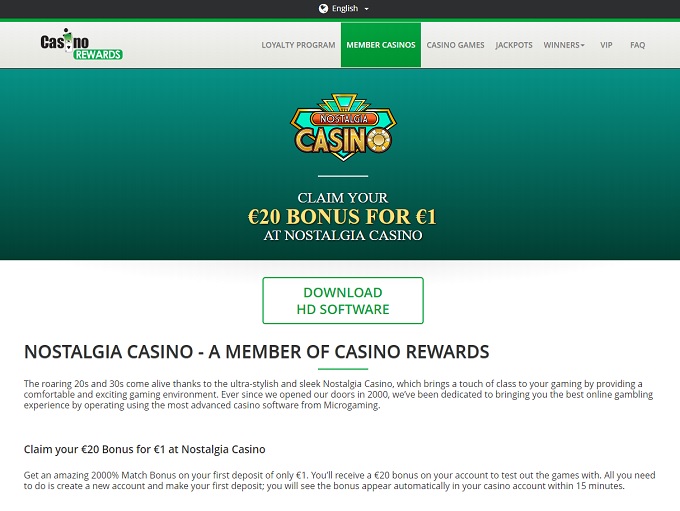 nostalgia casino online