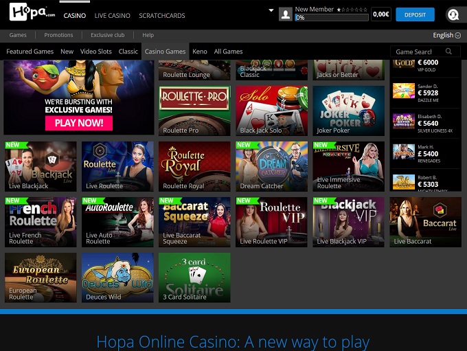 Hopa casino no deposit bonus code