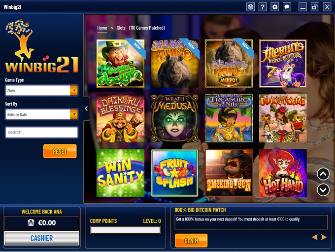 Winbig21 Casino No Deposit Codes