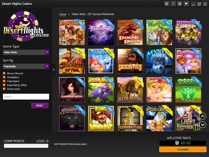 Desert Nights Casino Free Spins