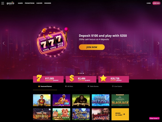 Gossip Slots Online Casino Review