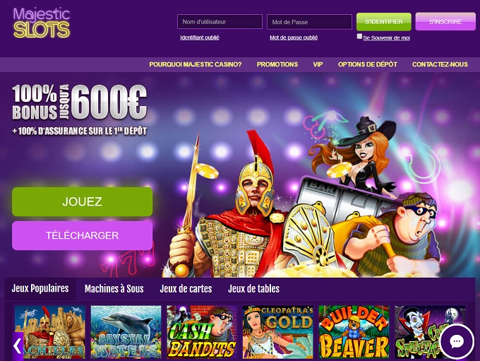 Majestic slots signup bonus