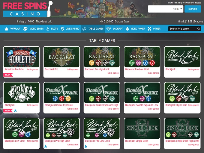 Online Free Spins Casino