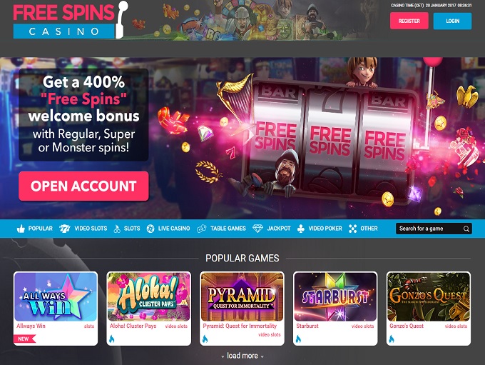 New online casino 2019 free spins no deposit