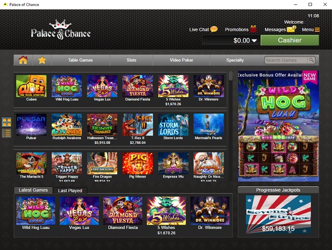 Palace Of Chance Online Casino Review