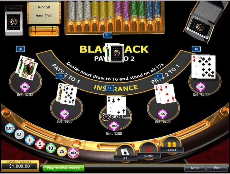 Blackjack (5 hand mode) by Playtech
