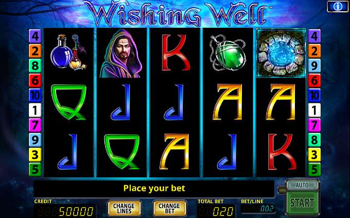 Wishing well slot game