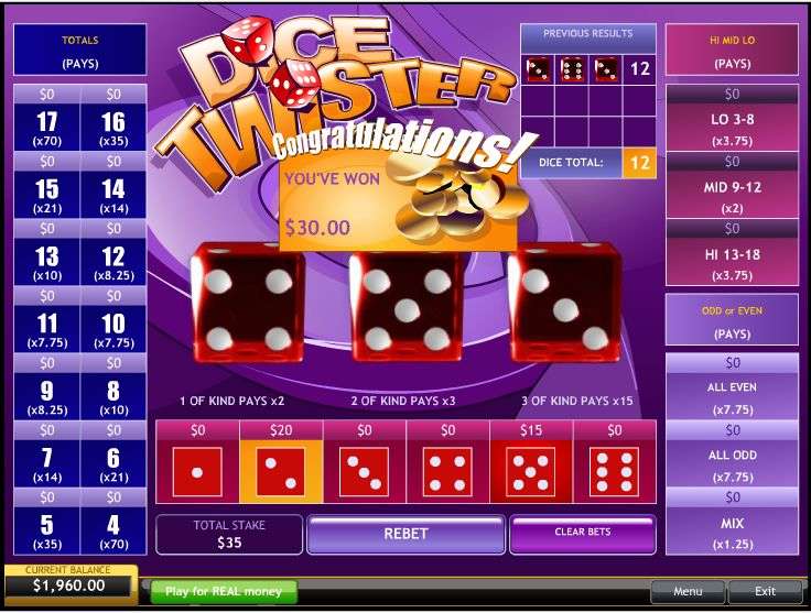 Dice Twister by Playtech