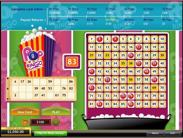 Pop Bingo by Playtech