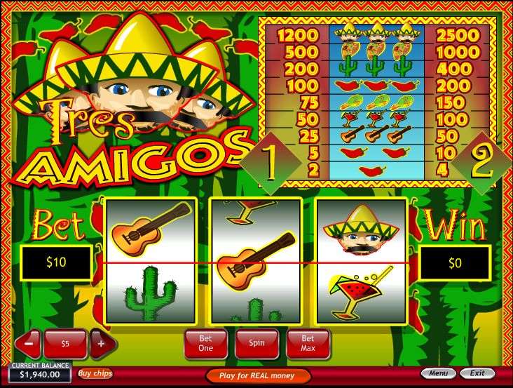 Tres Amigos Slot by Playtech