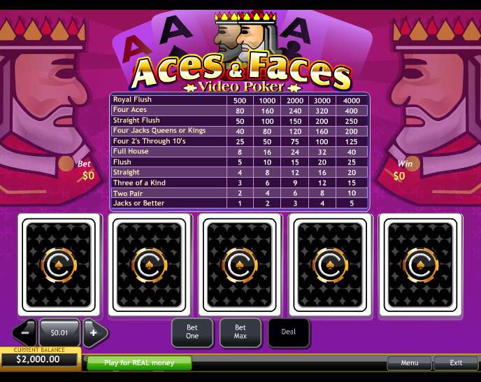 Aces &amp; Faces by Playtech