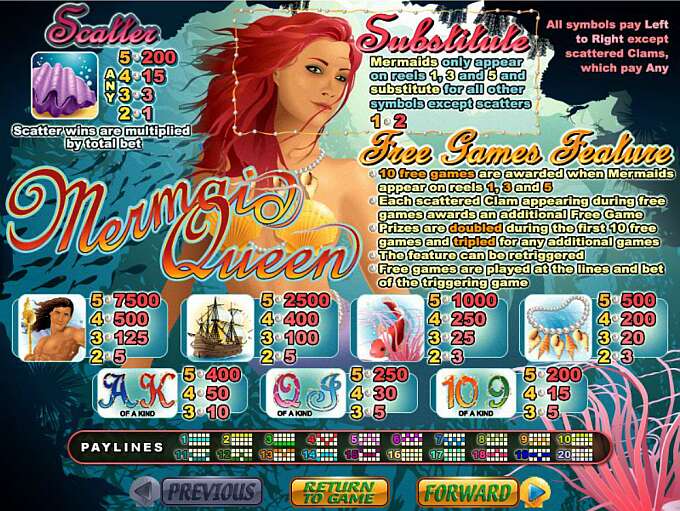Mermaid Queen by Real Time Gaming