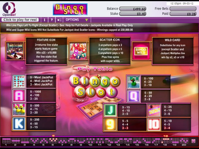 Bingo Slot by OpenBet