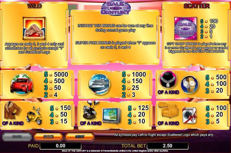 Sale of the Century by OpenBet