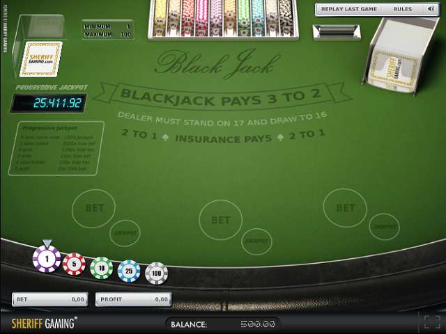 Blackjack US Progressive by Stakelogic