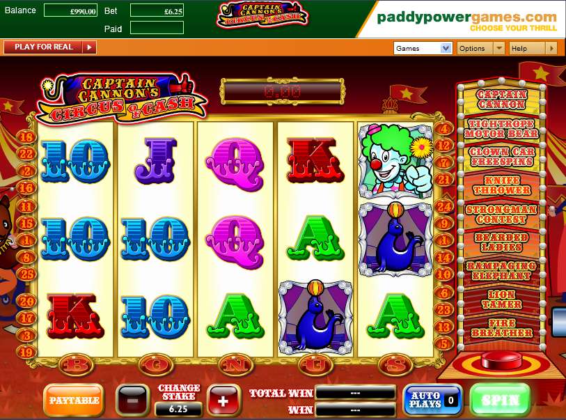 Crazy captain cannons circus of cash ash gaming casino slots world hunter grand
