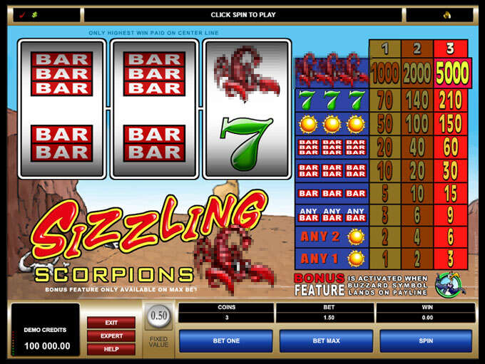 Sizzling Scorpions by Games Global