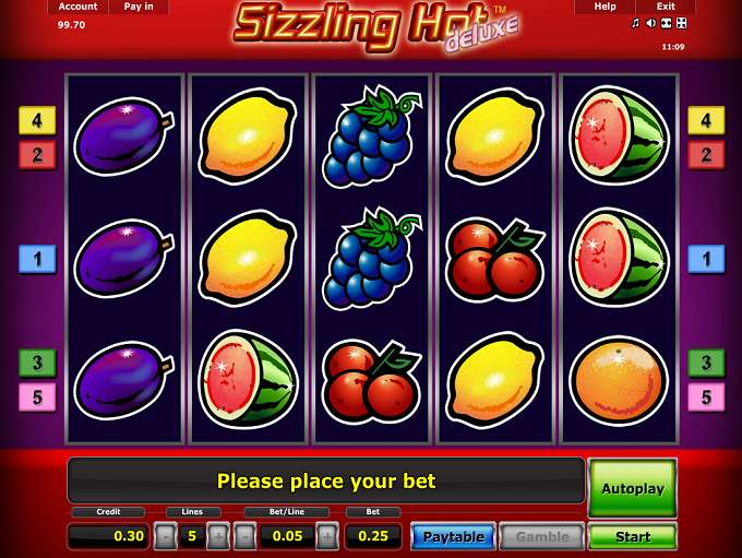 Sizzling Hot Deluxe Online Game