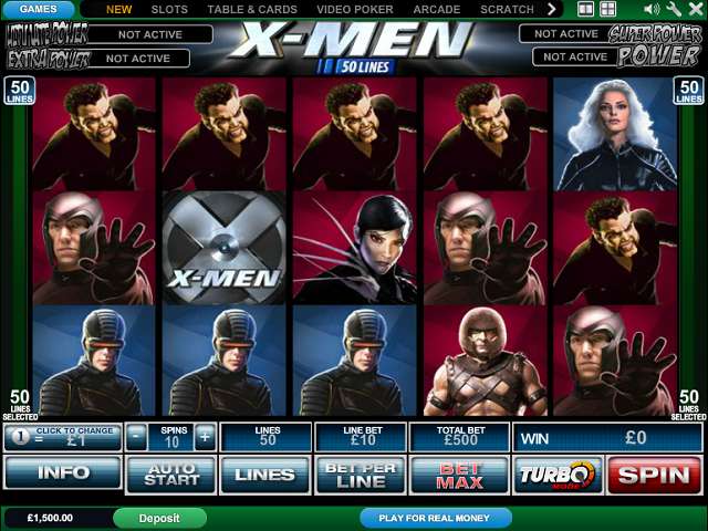 X-Man - 50 Lines by Playtech