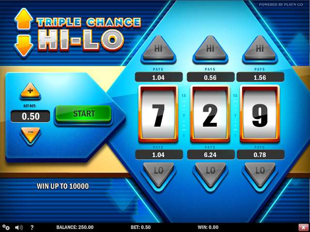 Triple Chance Hi-Lo by Play n GO
