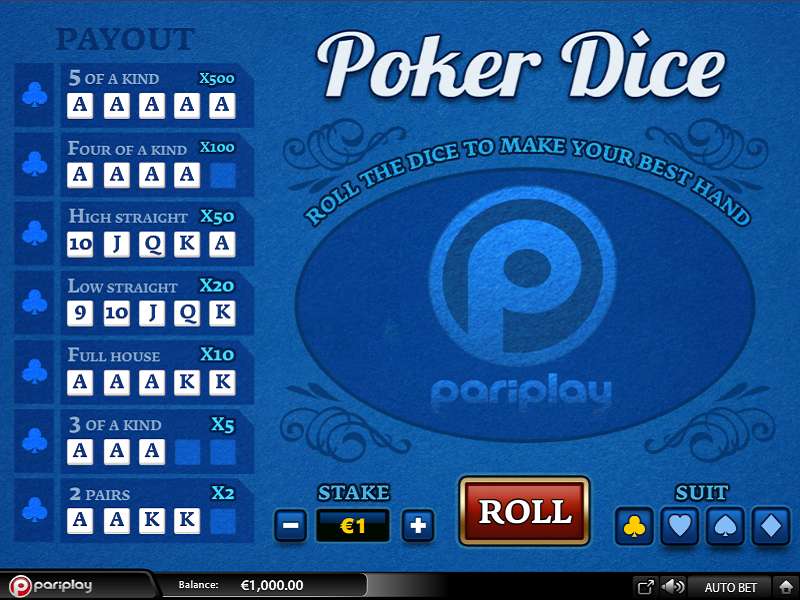 Poker Dice by Wizard Games