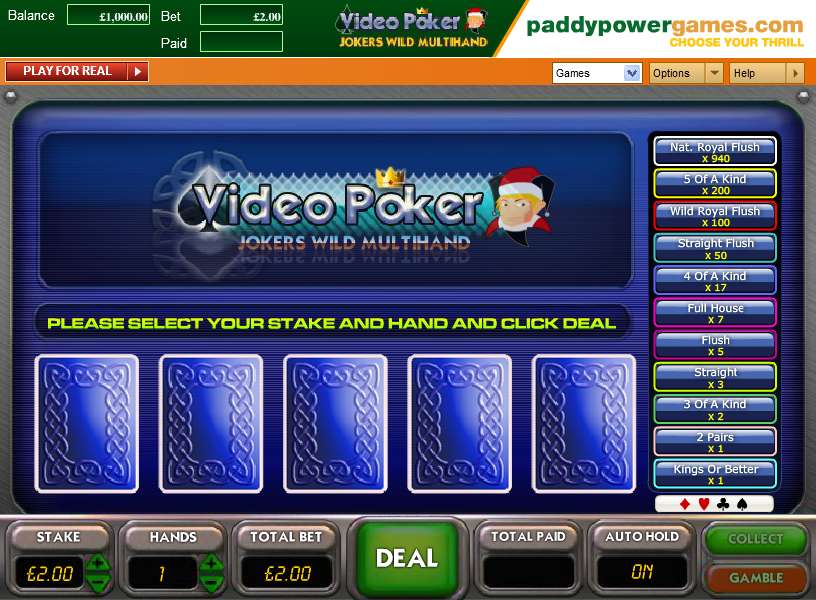 Jokers Wild Multi-Hand by OpenBet