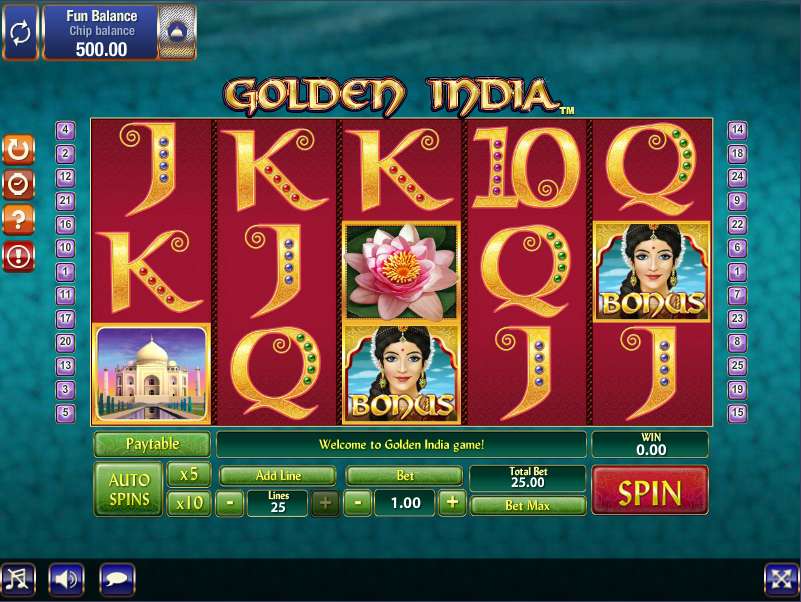 Golden India Slot Machine