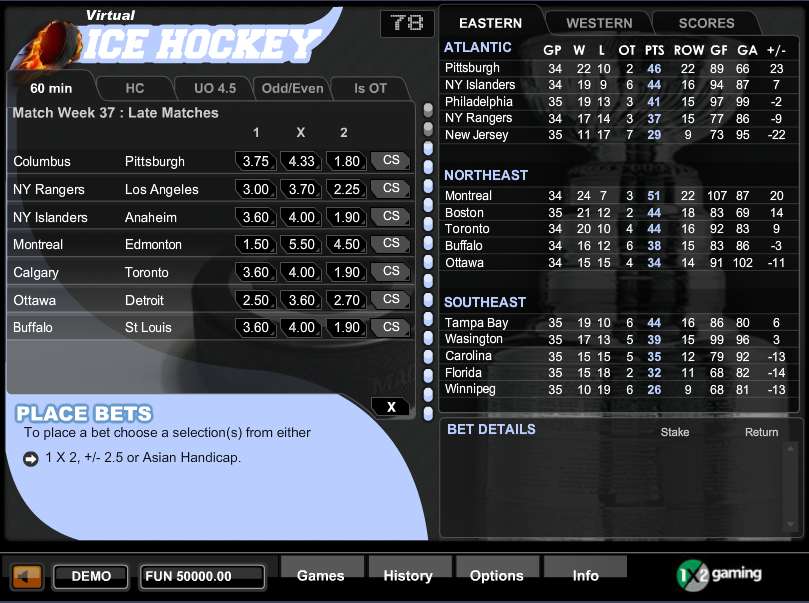Virtual Ice Hockey by 1x2gaming